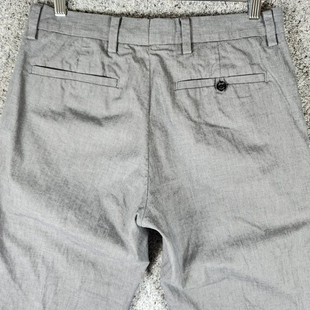 Banana Republic Dress Pants Mens 31/32 Grey Cotton Straight Leg Excellent